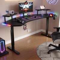 Bureau de jeu en bois réglable, durable et extensible avec plateau extra-large optimisé pour les performances de jeu