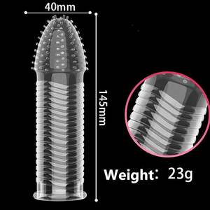 Granular Feeling Soft Spikes Extended Pump Rutsch feste erwachsene männliche Sexspielzeug Penis hülle für Paare - Product Image 3