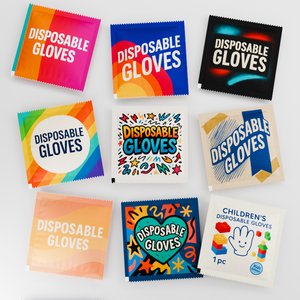 Gants transparents jetables avec emballage personnalisé pour étals de collations frites, emballage en papier, remise au client - Product Image 4