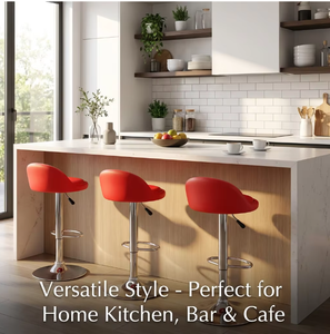 Sgabelli da Bar Girevoli in PU di Lusso, Comodi ed Ergonomici, <span class=keywords><strong>per</strong></span> Arredamento Moderno di Casa e Hotel - Product Image 4
