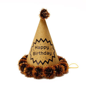 Cappello da festa cappello da compleanno oro stampa a caldo Cheers felice <span class=keywords><strong>anno</strong></span> nuovo 2023 cappelli a cono per feste regali decorazione di compleanno - Product Image 1