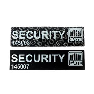 Customized logo Pattern QR Code Serial <b>Number</b> Does Not Transfer VOID Anti-counterfeiting Label Black PET Tear Open VOID Label - Product Image 2