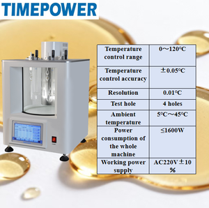 Profesyonel ±0,05 ℃   Petrol Kimya Laboratuvarı için PI Sıcaklık Kontrollü Doğruluk TP625 Kineumatik Viskozite Test Cihazı - Product Image 2