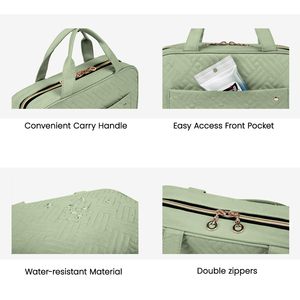 Organisateur de toilette de voyage grande capacité pour femmes avec 4 compartiments et 1 crochet robuste - Product Image 5