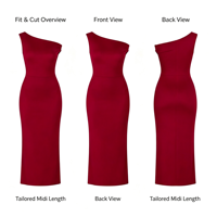 Robe de demoiselle d'honneur bordeaux, style robe de bal, grande taille, longueur genou, multi-positions