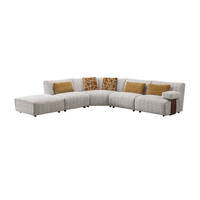 Canapé modulaire en tissu de luxe moderne en forme de L, fabriqué en Chine, avec sièges confortables en éponge pour le salon