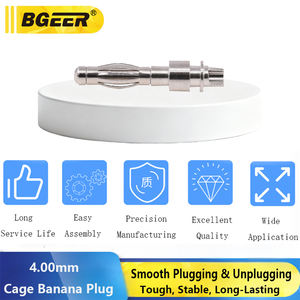 4.0mm ランタンバナナプラグ - メタルオスバナナヘッド純銅ピン、テストソケットメスコネクタアクセサリーターミナル用 - Product Image 5