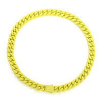 Collier chaîne cubaine en acier inoxydable épais plaqué or unisexe, bijoux de rappeur hip hop, tendance punk, idée cadeau HUIHAI 0200