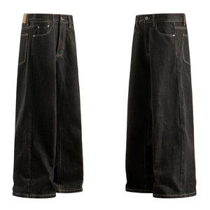 กางเกงยีนส์ทรงแบ็กกี้แบบสั่งทำพิเศษ ผ้าเดนิมญี่ปุ่นคุณภาพสูง สไตล์สตรีท Y2K แฟชั่นลำลอง ทรงหลวม ขากว้าง เอวสูง สำหรับผู้ชาย - Product Image 2