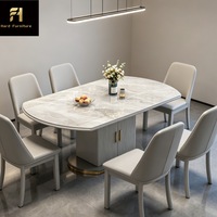 Table à manger ovale rétractable moderne et simple de style nordique pour appartement, maison, qualité supérieure, directement de l'usine, table à manger pour 6 personnes