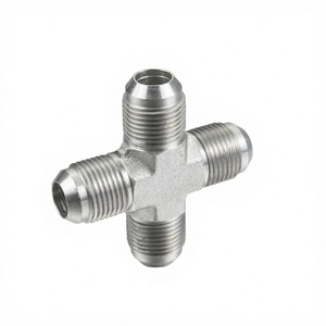 Raccord en T mâle forgé en laiton haute pression avec écrou de blocage, raccord hydraulique à flare 37°, adaptateur JIC - Product Image 3