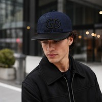 Gorra de Béisbol de Alta Calidad con Logotipo Bordado en 3D y Pedrería, Visera de Cuero, Gorra Snapback de 5 Paneles Personalizada, Gorra de Moda Urbana de Lujo