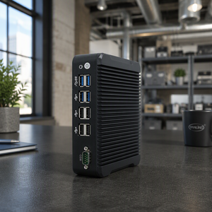 Mini PC J1900 2LAN COM double écran (VGA + HD) Ordinateur de bureau industriel AWAL Watchdog PC sans ventilateur - Product Image 3