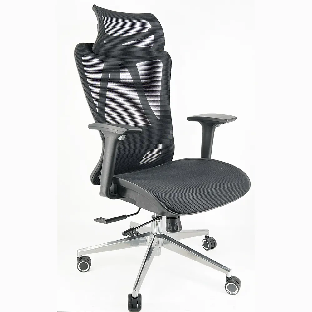 Bir kereste desteği ile sıcak satış tam fileli sandalye ayarlanabilir yükseklik ve kol dayama metal taban ofis koltuğu