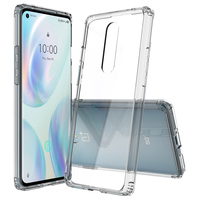 Coque de téléphone hybride antichoc en acrylique + bordure en TPU pour OnePlus 8t 5G, coque transparente, coque rigide