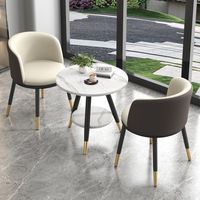 Meubles de salon d'hôtel modernes, bureau de conférence, prix de gros, petite table ronde à manger et chaises à vendre avec 2 chaises