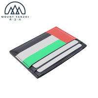 Dompet Kartu Tipis Kulit Asli Desainer Logo Kustom Buatan Tangan Mewah Warna Ukuran Sesuai Pesanan Tempat Kartu Kredit & ID Tanpa Penutup