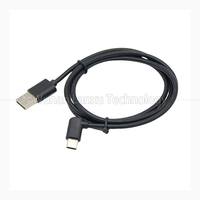 Câble d'extension USB Type-C mâle à angle droit de 90 degrés avec conducteur en cuivre pur pour téléphone, Raspberry Pi, ordinateur, écouteurs