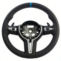 Volant pour modèles E46/F30-F32/F36/M340i/E39/F22/F11/540i/E87/M3/E70/M4 - Ajustement universel, style cuir, 3 branches