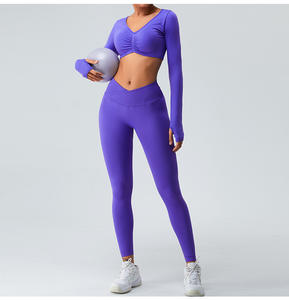 Nuevo Sujetador Deportivo de Yoga de Secado Rápido sin Costuras con Cintura Alta y Pantalones Cortos Deportivos de Tres Puntos con Efecto Levanta Glúteos para Correr al Aire Libre y Hacer Ejercicio - Product Image 6