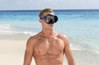 Pour Bestway 22075 Dominator Pro masque de plongée demi-visage Double lentille pour équipement de sports nautiques en vente