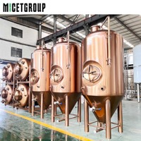 Cuve de fermentation de bière en cuivre rouge 500L par MICET Équipement complet de brasserie pour la production de bière artisanale