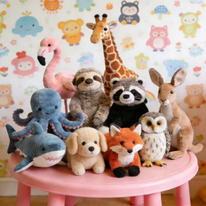 공장 핫세일 초극세사 귀여운 기린 상어 인형 침대인형 스트레스 해소 선물 8인치 PP솜 어린이용 - Product Image 1