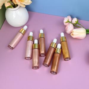 Marque privée Vegan 7 Couleurs <span class=keywords><strong>Bronzer</strong></span> Or Rose Maquillage Visage Corps Surligneur Étanche Lueur <span class=keywords><strong>Huile</strong></span> Corps Shimmer Surligneur Liquide - Product Image 3