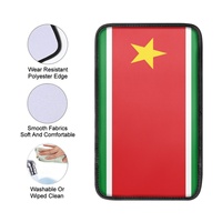 Tapis de console de voiture souple et fin, design drapeau national de la Guadeloupe, coussin d'accoudoir durable, accessoires de voiture