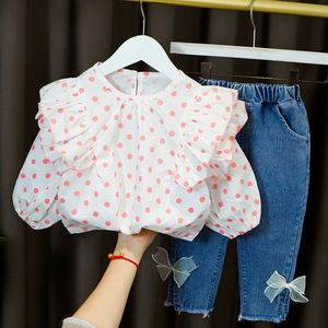 Compras en Línea, Conjuntos de Ropa Coreana con Volantes para Bebés, Ropa Linda de Verano para Niñas Recién Nacidas, Hecha en China - Product Image 3