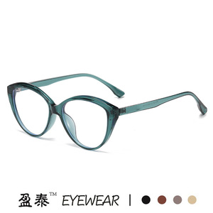 กรอบแว่นตา Cat Eye รุ่น TR90 แบบเต็มกรอบ ป้องกันแสงสีฟ้า สำหรับผู้หญิง เลนส์ Plano เลนส์เรซิ่น - Product Image 4