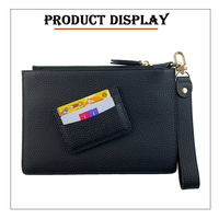 Dompet Kulit Asli Kustom untuk Pria, Tas Selempang Mewah Tipis, Tas Tangan, Pabrik OEM ODM