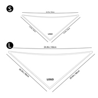 Bandana pour chien en polyester de couleur unie avec logo personnalisé grand bandana d'anniversaire imprimé pour chiens pour toutes les saisons-hiver printemps été