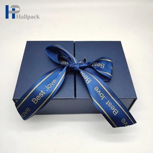 Caja de Regalo de Lujo Personalizada con Cinta Azul, para Perfume, Té, Vino, Lápiz Labial, Pestañas Postizas y Herramientas para Pelucas - Product Image 2
