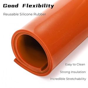 Lámina de Espuma de Silicona Resistente a Bajas Temperaturas, Rollo Rojo Antideslizante, Material de Lámina de Goma Aislante, Tapete para Máquina de Prensa de Calor, Corte - Product Image 4