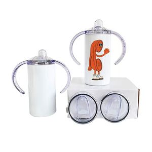 Bouteille isotherme sous vide en acier inoxydable de 12 oz pour enfants, avec bec verseur, vierge pour sublimation, pour voyage, entrepôt USA - Product Image 4