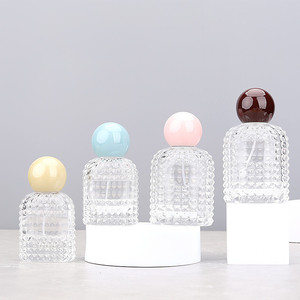 50ml High Grade Glass Perfume <b>Bottle</b> With Wooden Cap Refillable Fine Mist Spray <b>Bottle</b> Large Capacity Empty Container - Product Image 3