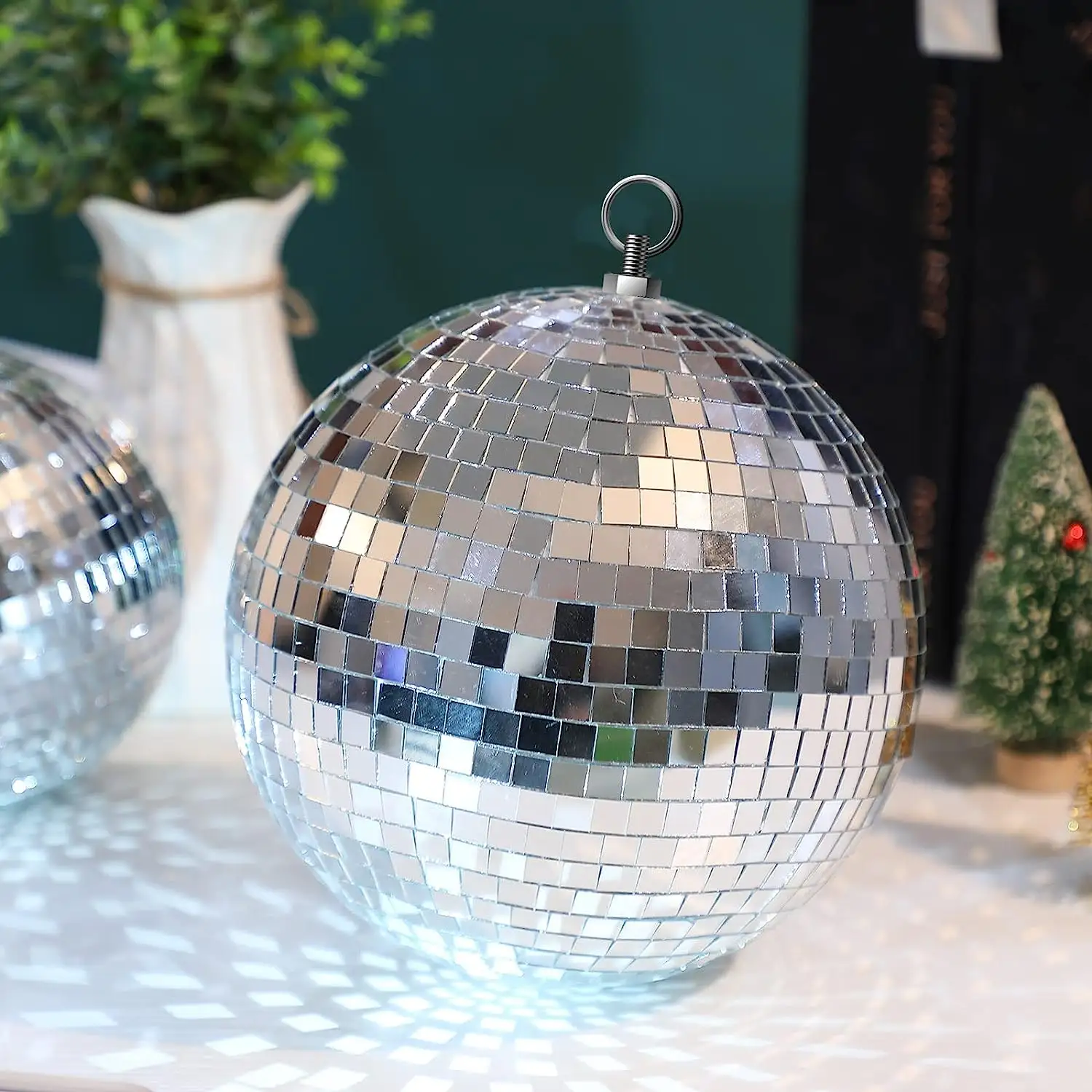 Décoration de noël à effet miroir en argent, Disco, 3cm, 4cm, 5cm, 6cm, 7cm, 8cm, 10cm, pour la scène, offre spéciale, livraison gratuite