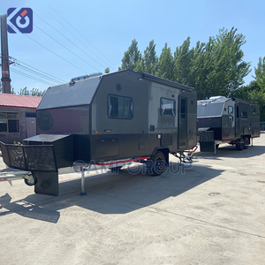 CAMPTRL Fourgonnette de camping à toit relevable avec plateforme de couchage, <span class=keywords><strong>auvent</strong></span>, toilettes portables, véhicule <span class=keywords><strong>pour</strong></span> escapades de week-end - Product Image 1