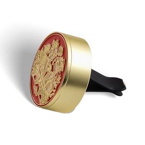 Unbreakable Luxury Soft Enamel Red Color Round Metal Car <b>Diffuser</b> - Product Image 3