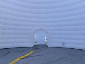 <span class=keywords><strong>Tente</strong></span> Igloo <span class=keywords><strong>gonflable</strong></span> blanche, tissu Oxford, avec entrée Tunnel, publicité, dôme Led, blanche - Product Image 4