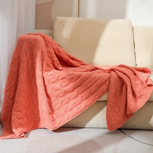 Bắc Âu 100% len dệt kim chăn mềm mại và thoải mái Xoắn ném với mô hình thêu cho nhà khách sạn hoặc giường cuối - Product Image 3