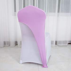 Housse de chaise décoration housse de chaise élastique monobloc à jambe unique pour banquets d'hôtel couleur unie <span class=keywords><strong>cent</strong></span> tours - Product Image 6