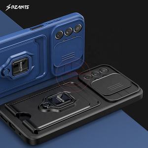 Funda de teléfono para <span class=keywords><strong>Samsung</strong></span> S22 Ultra A72, carcasa de soporte de anillo anticaída montada en el vehículo con ranura para tarjeta, venta al por mayor de fábrica - Product Image 6