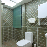 Carreaux muraux vintage Offre Spéciale pour cuisine salle de bain déco 10*10cm Resort Village carreaux émaillés vert rustique mat