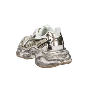 Shopart Donna <b>Sneakers</b> White Gold 5 Cm Heel Size 36 37 38 39 40 41 Trendy <b>Canvas</b> Shoes - Product Image 6