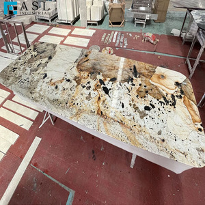 Losas de Cuarcita de Lujo, Tablero de Mesa de Mármol Blanco Patagonia Pandora para Comedor - Product Image 1
