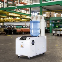 Nouveau système de brumisation industriel 20 kg/h, humidificateur d'air électrique à ultrasons avec réservoir de 25 L, couverture de 160-200 m pour légumes et champignons