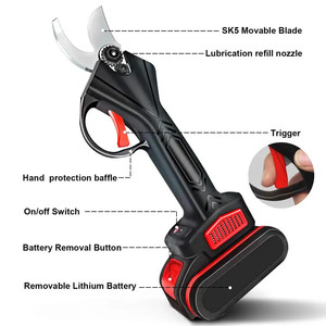 Ciseaux électriques rechargeables pour arbres fruitiers Sécateur <span class=keywords><strong>sans</strong></span> <span class=keywords><strong>fil</strong></span> à batterie au lithium Outil d'élagage <span class=keywords><strong>de</strong></span> jardin avec LCD -001 - Product Image 5