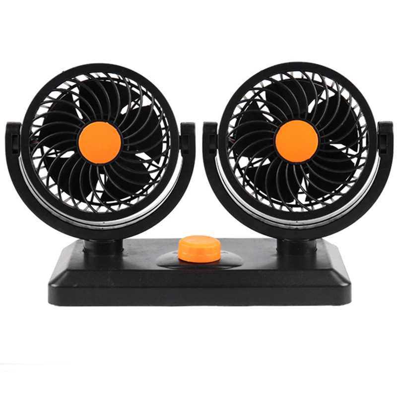 Горячая продажа автоматической Осциллирующий 24V вентилятор транспортного средства 360 двойной низкий уровень шума вентилятора 4 Inch Водить Грузовик охлаждения двойной Электрический автомобильный вентилятор